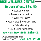 Rise Wellness Centre - Wiens Jese Dr BSC ND