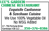 Lee's Garden Chinese Restaurant