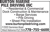 Burton Marine Pile Driving Inc