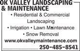 OK Valley Landscaping & Maintenance