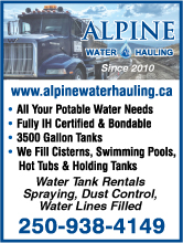 Alpine Water Hauling