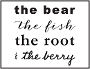 Bear Fish Root Berry Logo