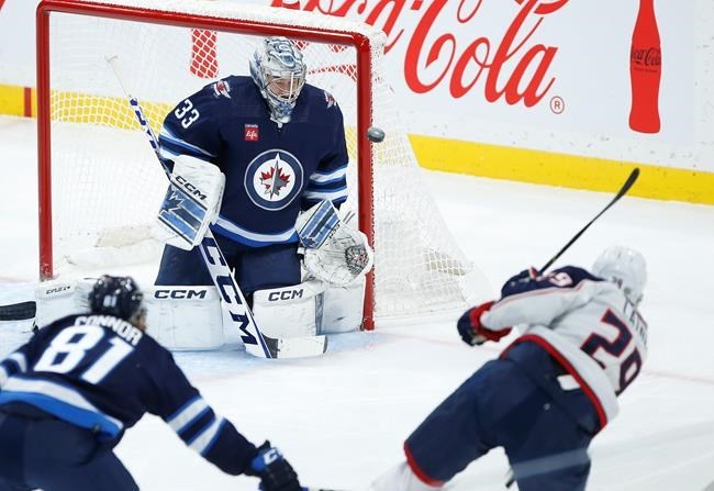 Former Jet Laine scores two and the Columbus Blue Jackets upset Winnipeg Jets 4-1