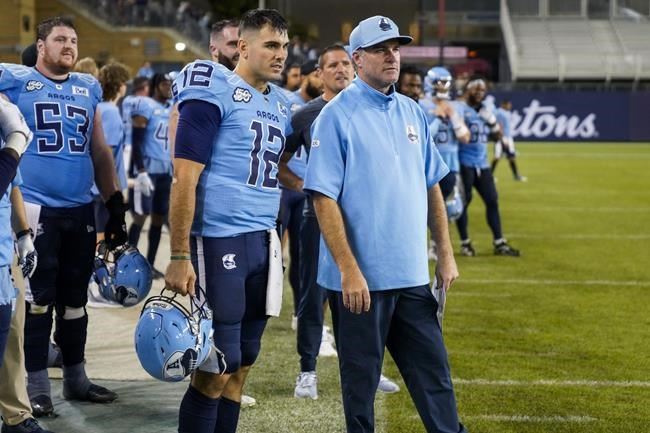 Quarterback Chad Kelly having fun playing football with Toronto Argonauts