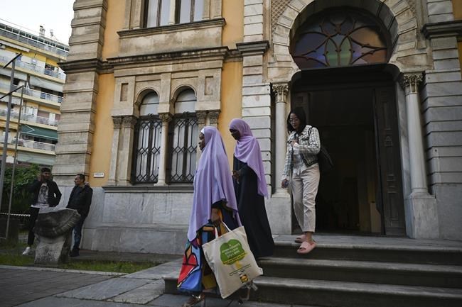 Eid prayers held in a historic former mosque in northern Greece for the ...