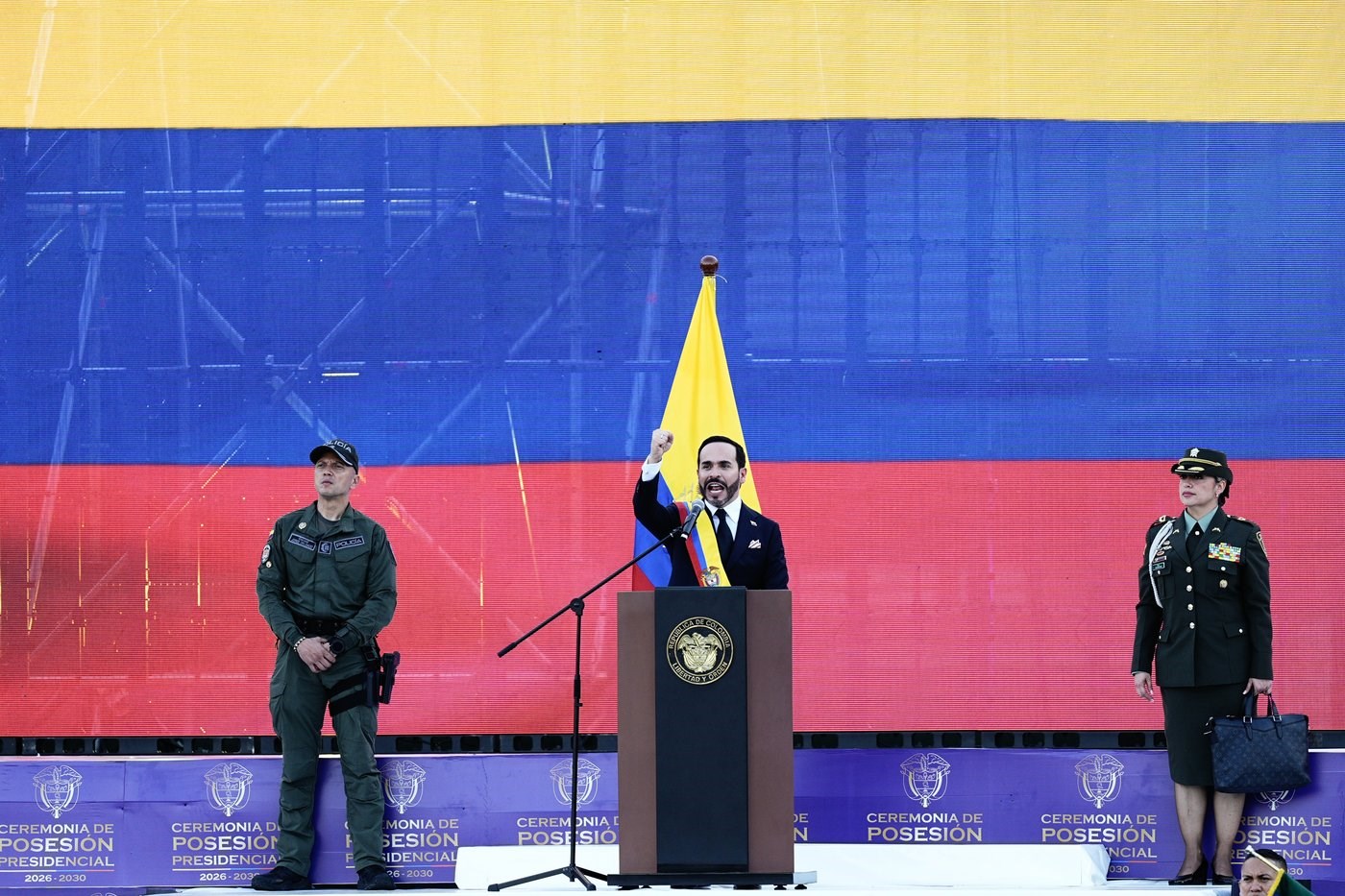 A car-bomb attack targets southwest Colombia a day after conservative president takes office