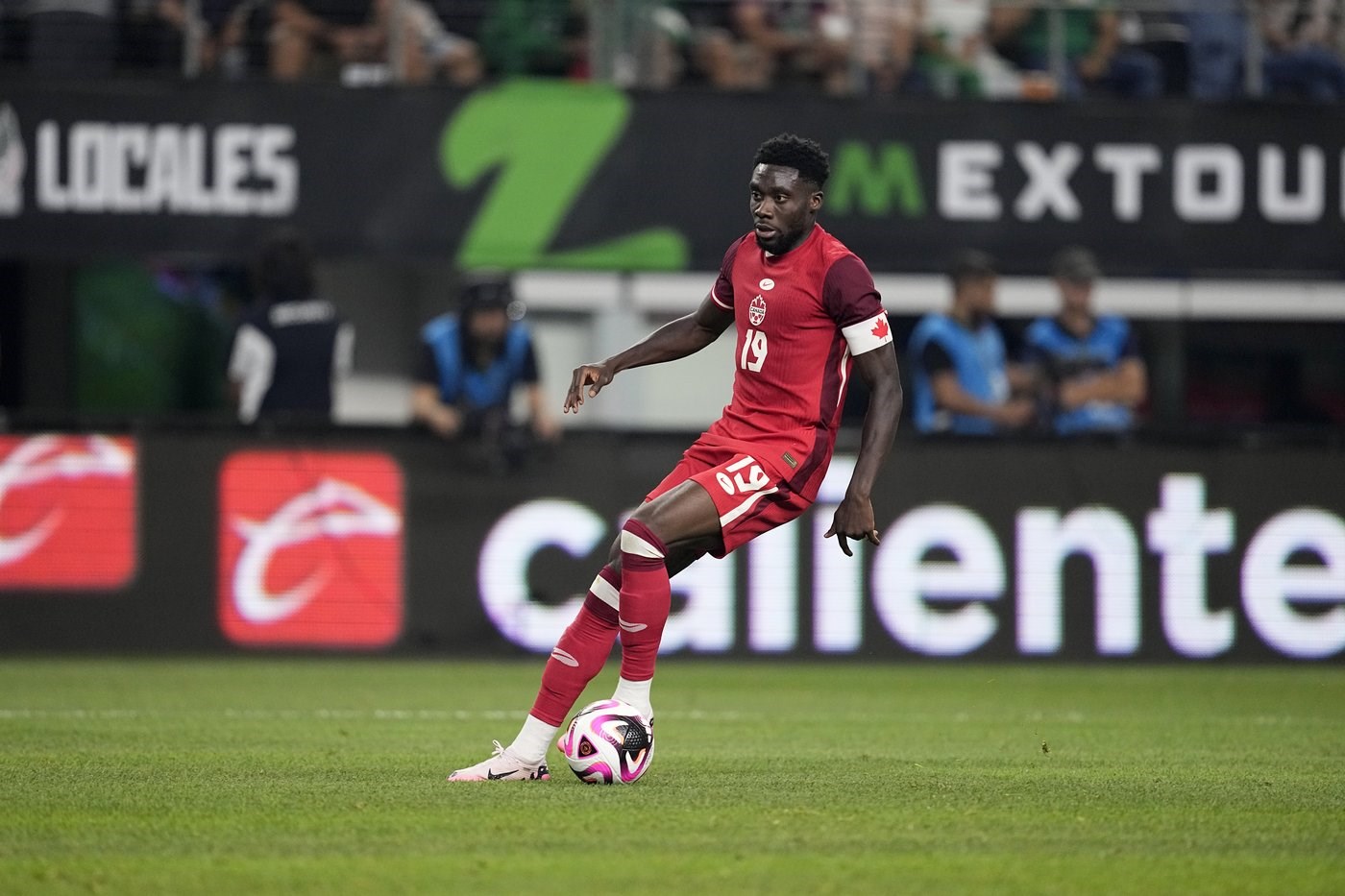 Canada captain Alphonso Davies trains individually as World Cup preparations continue