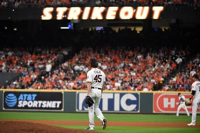 Cole fans 15, Bregman homers as Astros top Rays 3-1 – KTSM 9 News
