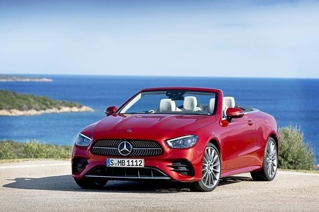 This photo provided by Mercedes-Benz shows the 2023 E-Class convertible. It joins the C-Class sedan and convertible in being discontinued for 2024. 
