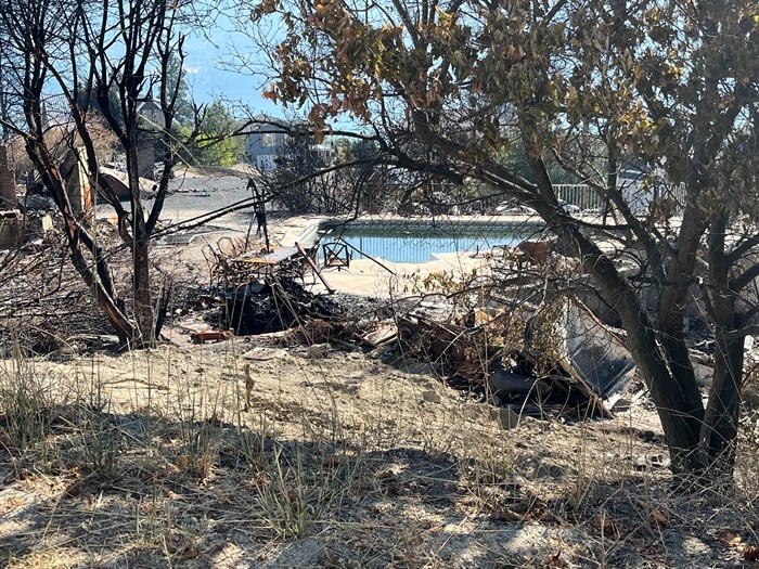 The only thing left of this West Kelowna resident's home is their swimming pool