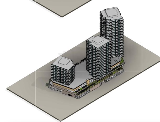 This shows the orientation of the three buildings.
