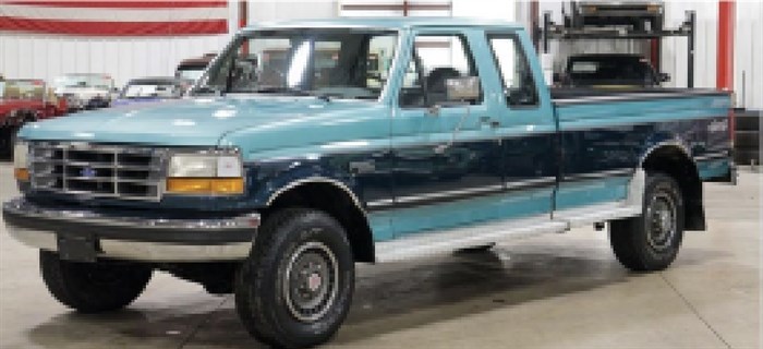 John David Young may be driving a two-tone green 1994 Ford F-250 pickup truck with BC licence plate VJ8 406 similar to the one in this submitted image.