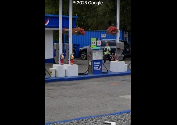 Kamloops resident Jamy Atkinson found herself on Google Maps street view working at her gas station job.