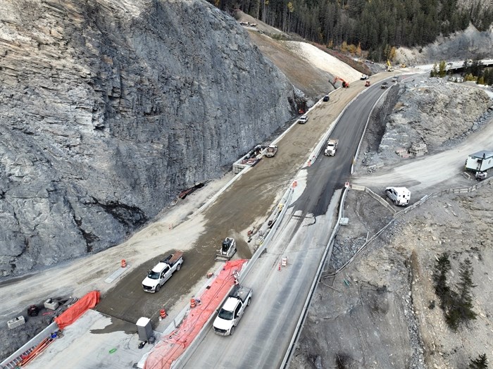 The Kicking Horse Canyon highway’s renovations are nearing completion and will be driveable before the end of the year.