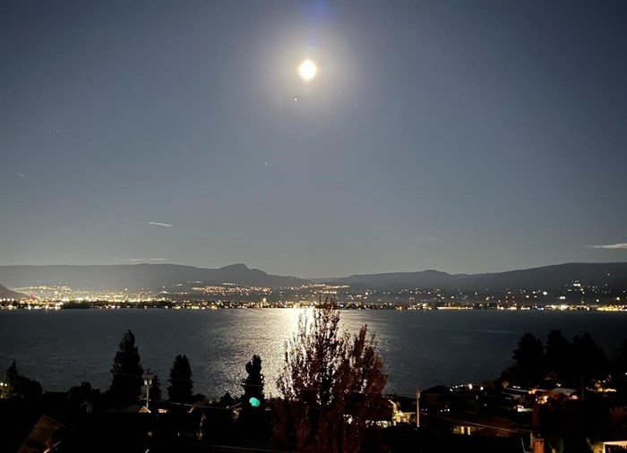 This full Hunter's Moon was captured in skies over Kelowna.