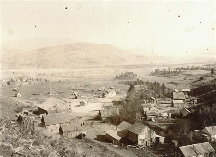 A hilltop view of what Fairview looked like when it was a bustling mining town in the early 1900s.