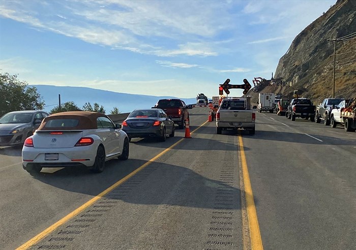 FILE PHOTO - Highway 97 near Summerland will be closed for blasting twice this week. Highway 97 will be closed from Calland Road to Okanagan Lake Provincial Park north of Summerland from 11 a.m. to 12 p.m. tomorrow, Nov 16, and from from 11 a.m. to 12:30 p.m. Thursday, Nov. 17, according to Ministry of Transportation media release.