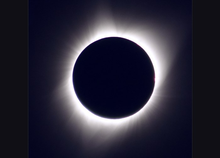 Jim Files' foto van de zonsverduistering in 2017.