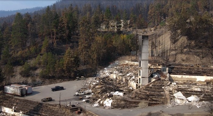 The Lake Okanagan Resort website says 90% of the resort was destroyed by last summer's wildfire.