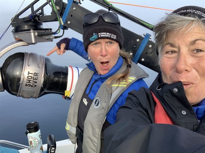 Whale researchers Christie McMillan and Jackie Hildering of MERS were excited to promote humpback conservation with BBC's Planet Earth.