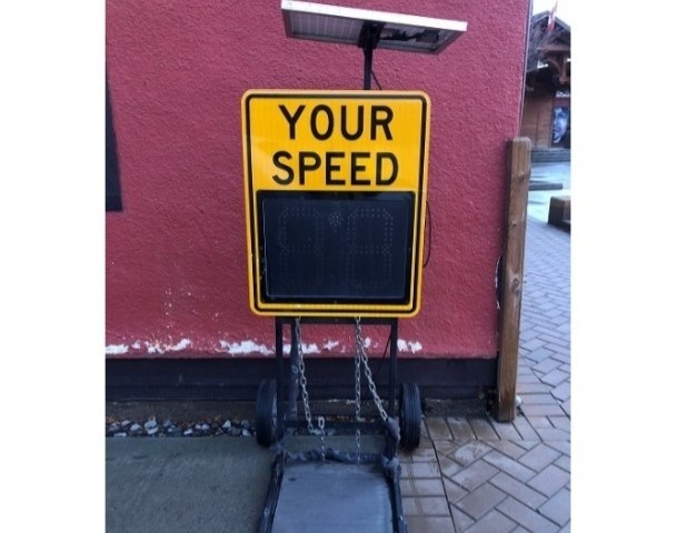 This speed sign was stolen from the 2300 block of Coldwater Avenue in Merritt. 