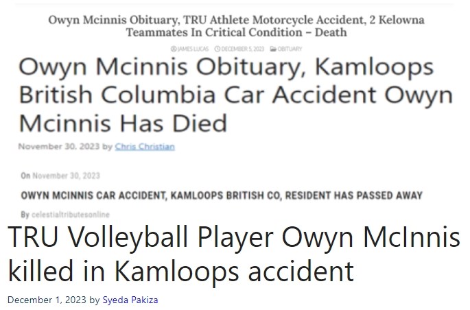 Some of the computer-generated headlines are seen in these screenshots.