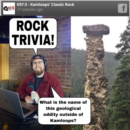 This meme was created by Kamloops resident Nevin Webster and shows a known rock formation near Kamloops. 