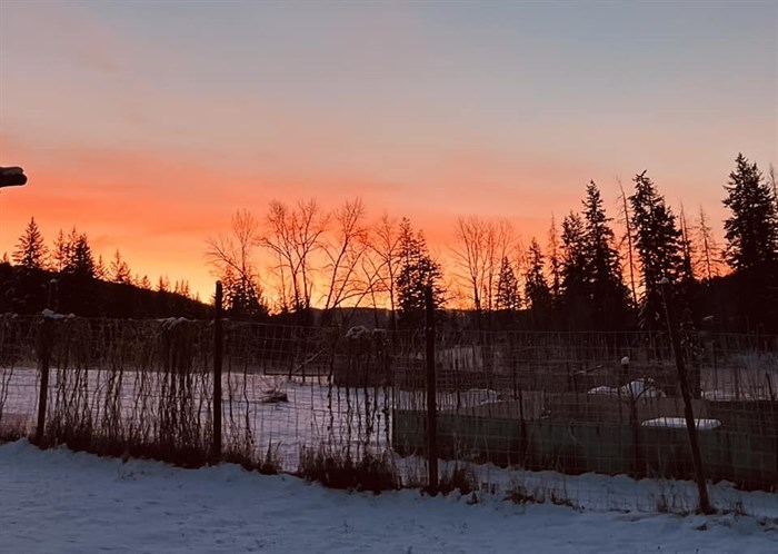 Sunrise seen from Cherryville. 