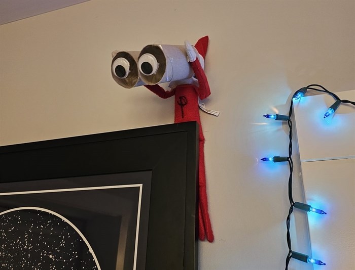 A family in Kamloops recently moved, but took their elf tradition with them. 