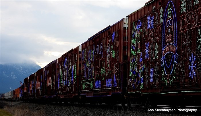 The CP Holiday train in Chase.