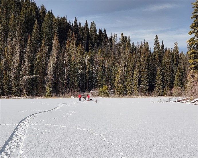 A Kamloops family loves to go ice fishing on Pratt Lake.