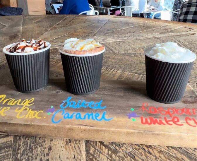 Third Space Cafe in Kelowna offered three flavours of hot chocolate during the Okanagan Hot Chocolate Festival, 2023.