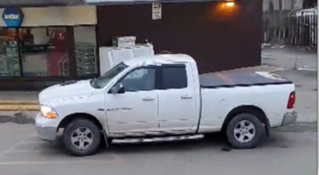 Kamloops RCMP is also looking for a white Dodge Ram the two suspects were using.