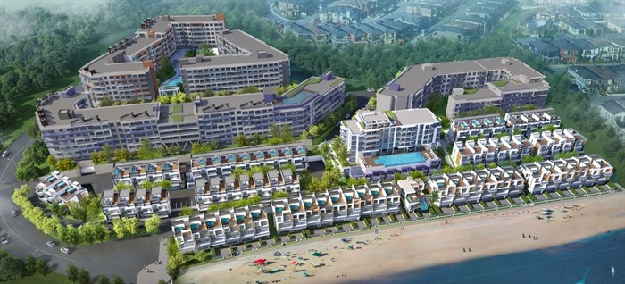 This rendering of Westrich Bay shows the condo developments in the front. The six-storey white building may rise to 12 storeys. The darker buildings in the back will be market rentals.