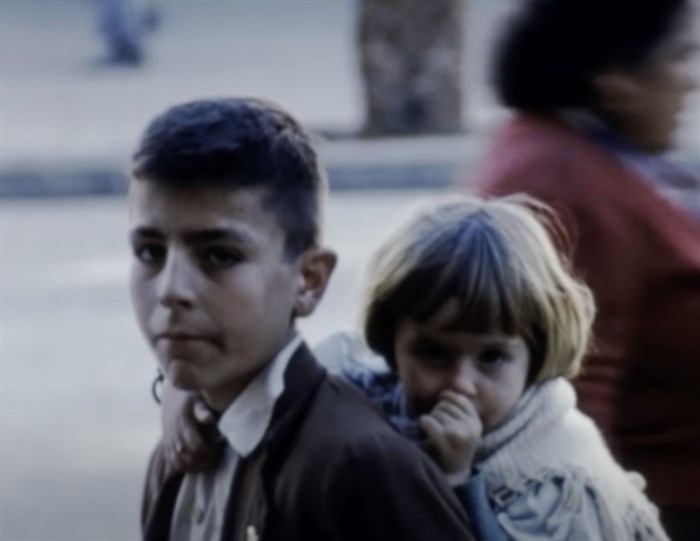 A screenshot of the siblings from the video shot by an unknown American traveller. 