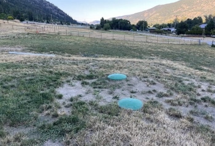 This photo shows part of an acreage in Black Pines near Kamloops that can be rented out to dog owners to allow private play for their pups.