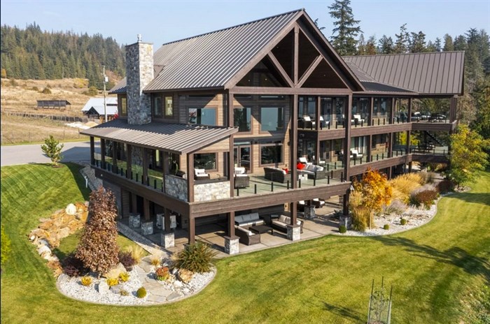 This is one of two houses on 73.8 acres for sale in the Shuswap for $30 million.