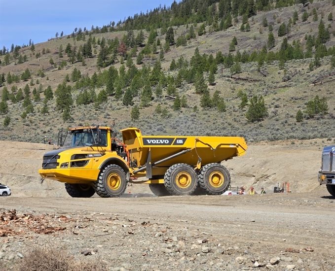 A rock truck was available for students to operate at the Heavy Metal Rocks program in Kamloops. 