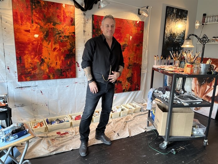 Kamloops resident Mark Kopp stands in his art studio above the new gallery he is opening called KOPP Art Gallery and Wine Bar. 