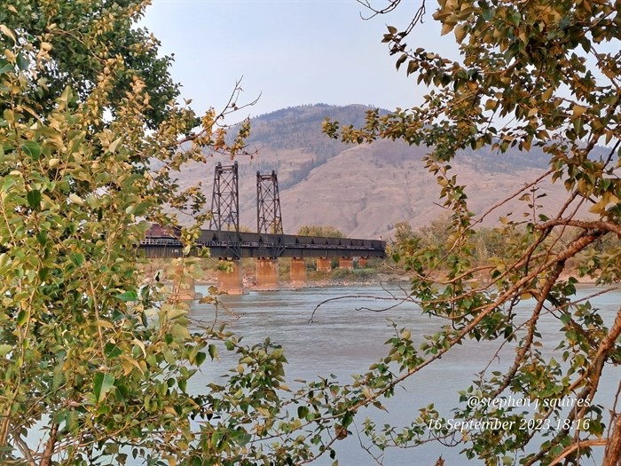 This photo of the CN rail bridge over the North Thompson river was taken from the North Shore in Kamloops. 