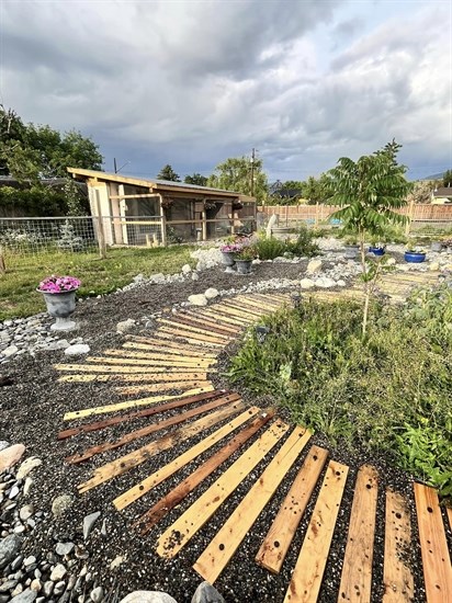 A Heffley Creek yard uses xeriscaping. 