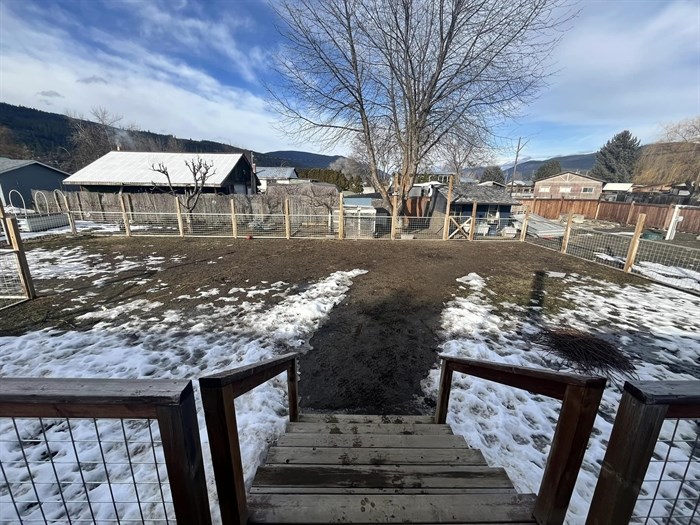 This backyard in Heffley Creek is pictured in early spring.