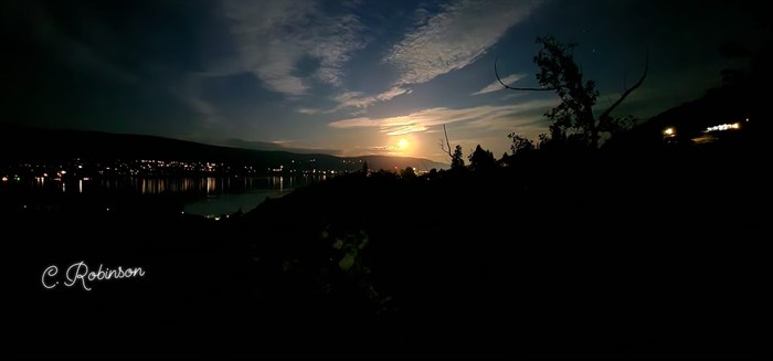 This moody photo of a darkening sky was captured in Summerland. 