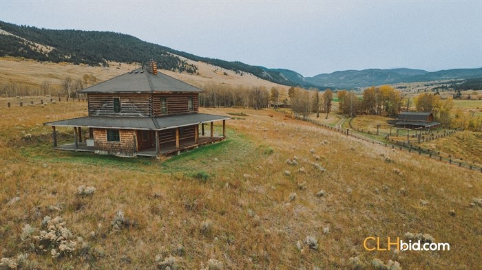 Two log homes can be seen in a section of Hat Creek Ranch in Cache Creek. 