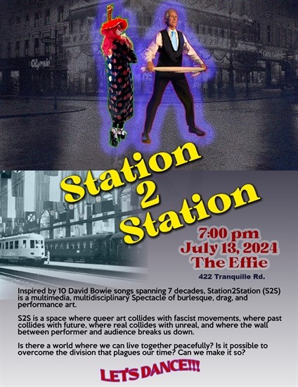 Station 2 Station performance poster. 