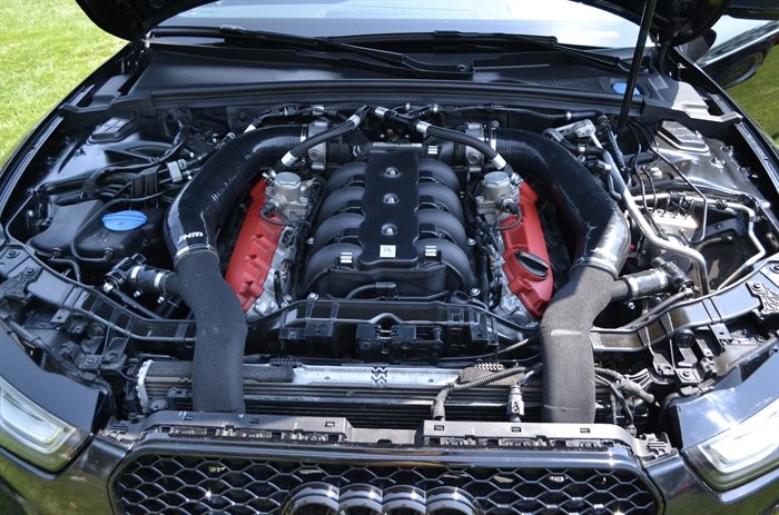 The engine in an Audi RS5 in Kelowna