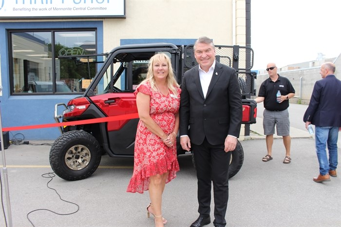 Mayor Tom Dyas and Karen Beaubien URBA Exec Director