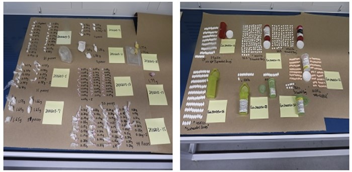 Drugs seized by Vernon and Kelowna RCMP in a trafficking operation.