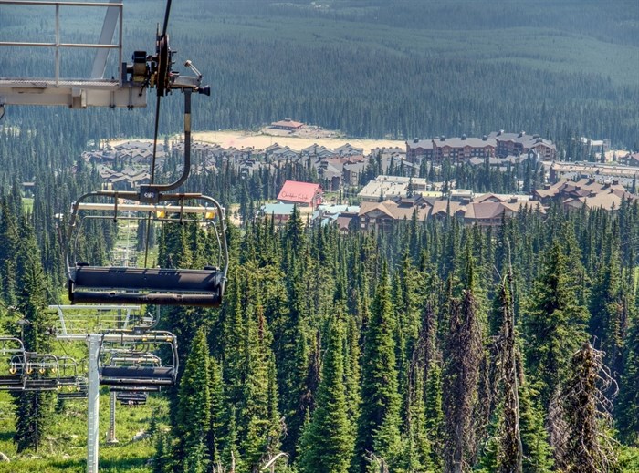 A Kelowna man took a photo of Big White Ski Resort centre from a chairlift. 