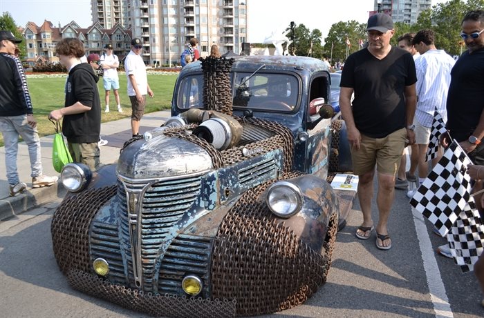 A truck dubbed "The Chainsmoker" at the Okanagan Dream Rally on July 27, 2024. 